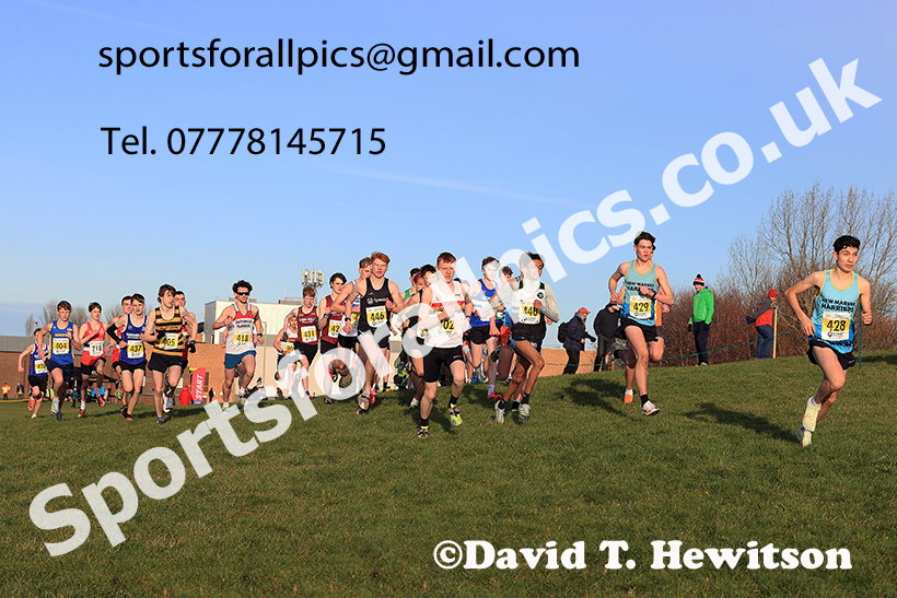 Mens under-17s 2024 NECAA Cross Country Champs., Temple Park, South Shields. Photo: David T. Hewitson/Sports for All Pics